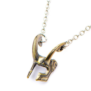 Marvel Cut Out Loki Helmet Pendant Necklace - Jewelry Brands Shop