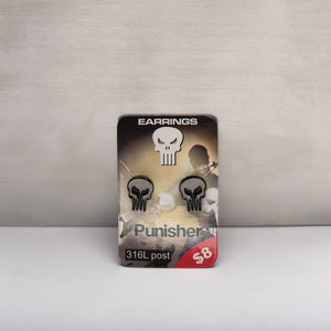 Marvel Cut Out Punisher Skull Logo Stud Earrings - Jewelry Brands Shop