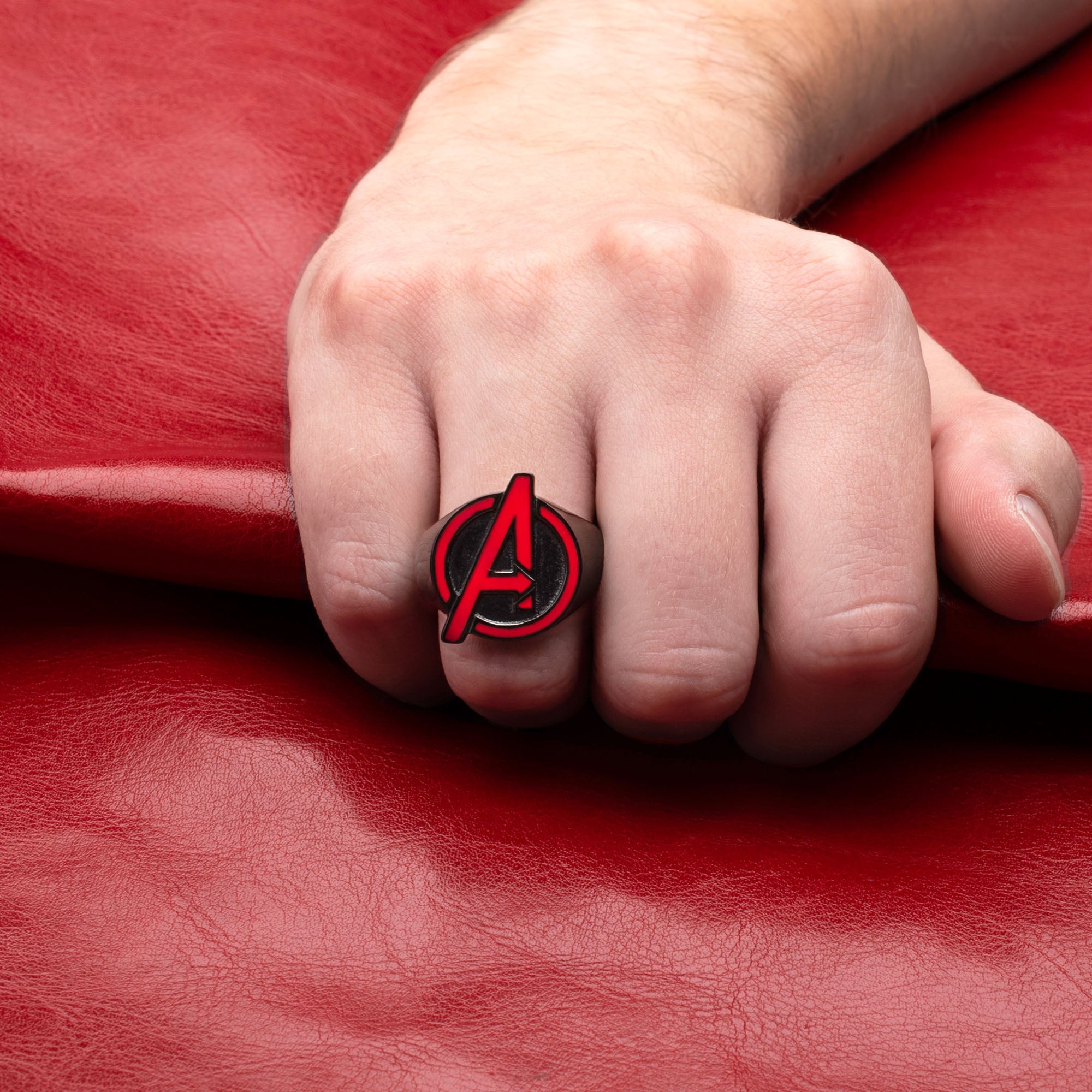 Marvel Cut Out Red The Avengers Logo "A" Ring - Jewelry Brands Shop