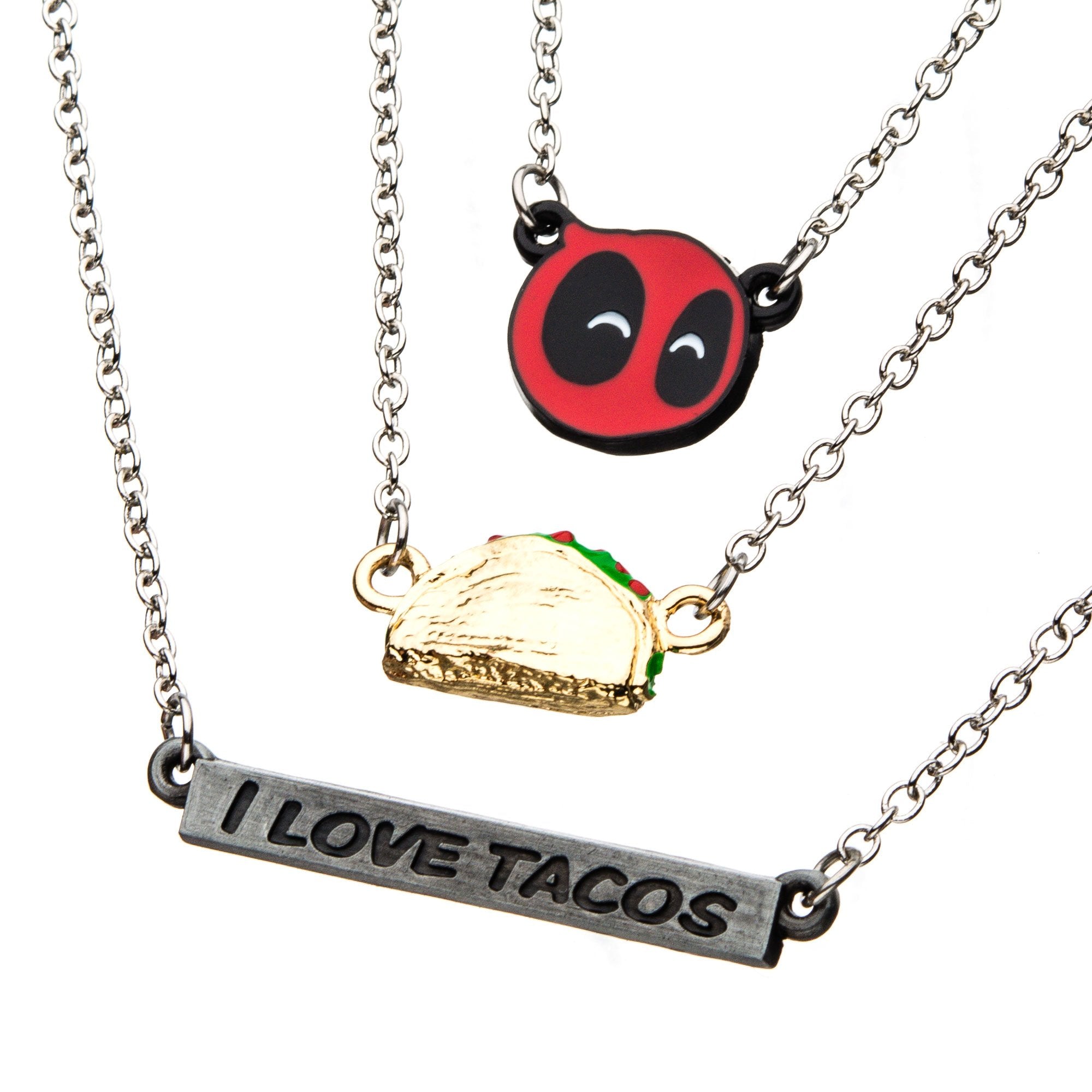 Marvel Deadpool 3 - Tier Tacos Pendant Necklace - Jewelry Brands Shop