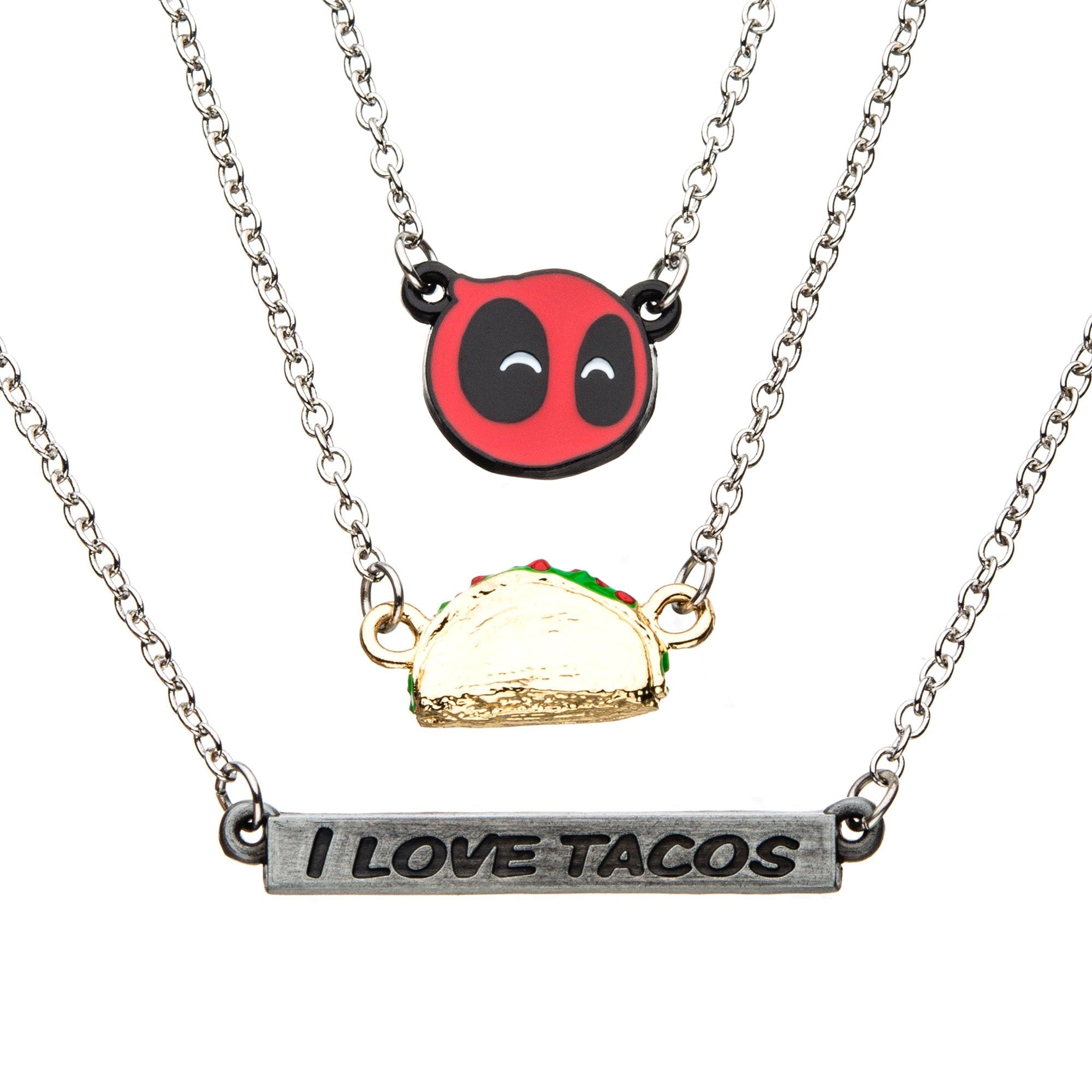 Marvel Deadpool 3 - Tier Tacos Pendant Necklace - Jewelry Brands Shop