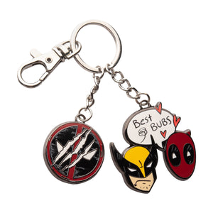 Marvel Deadpool and Wolverine Best Bubs Keychain - Jewelry Brands Shop