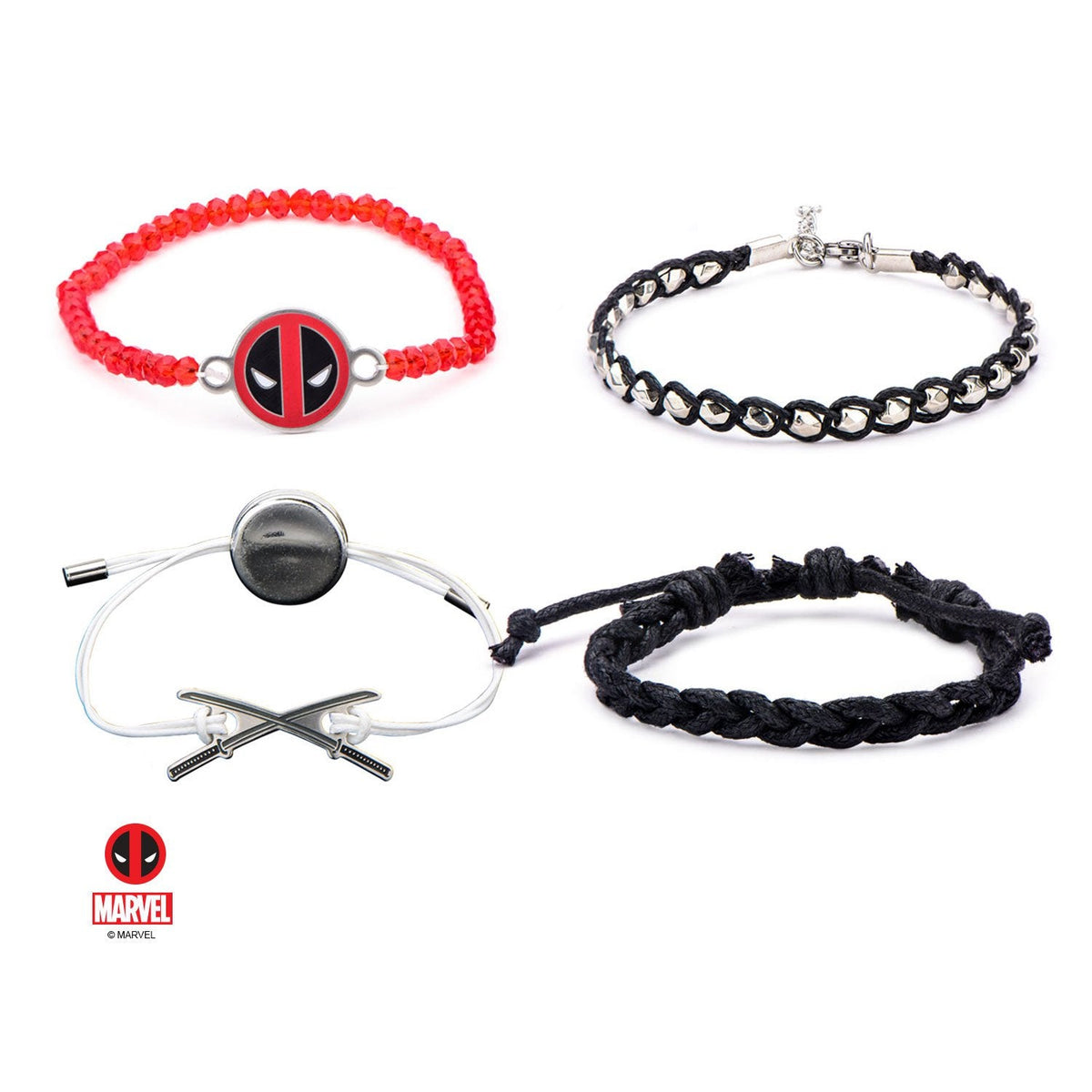 Marvel Deadpool Arm Party Bracelet Set (4pcs)