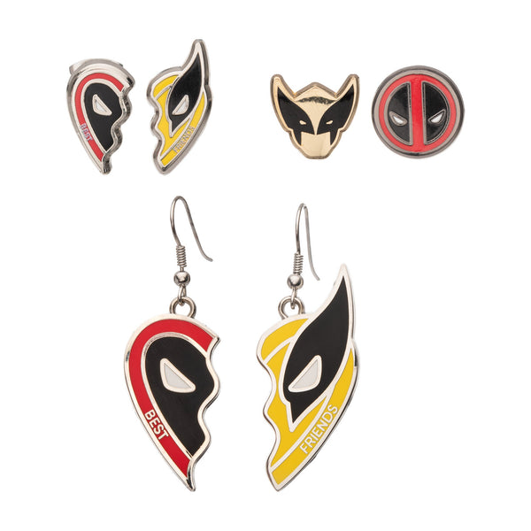 Marvel Deadpool  Best Friends Mismatch Earrings