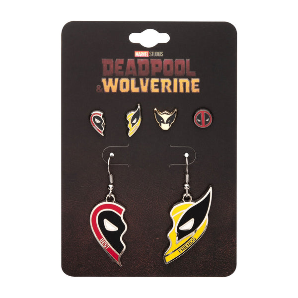 Marvel Deadpool  Best Friends Mismatch Earrings