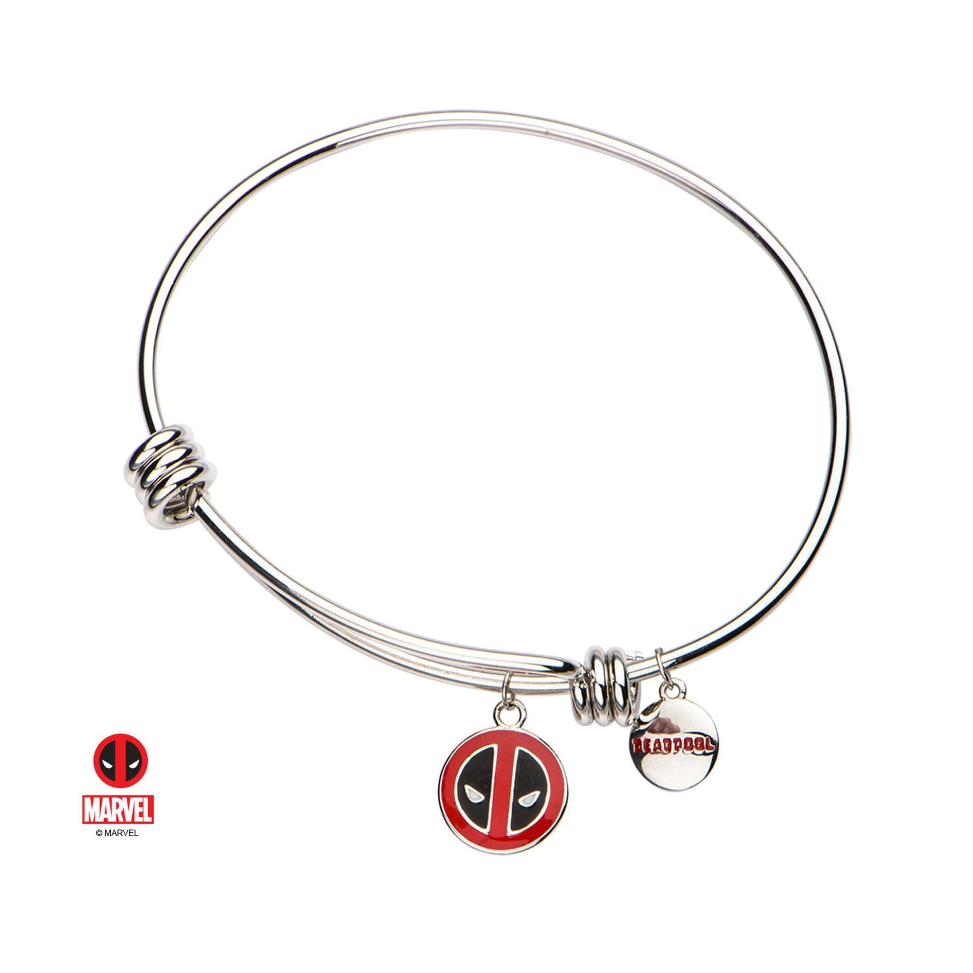 Marvel Deadpool Charm Bangle Bracelet - Jewelry Brands Shop