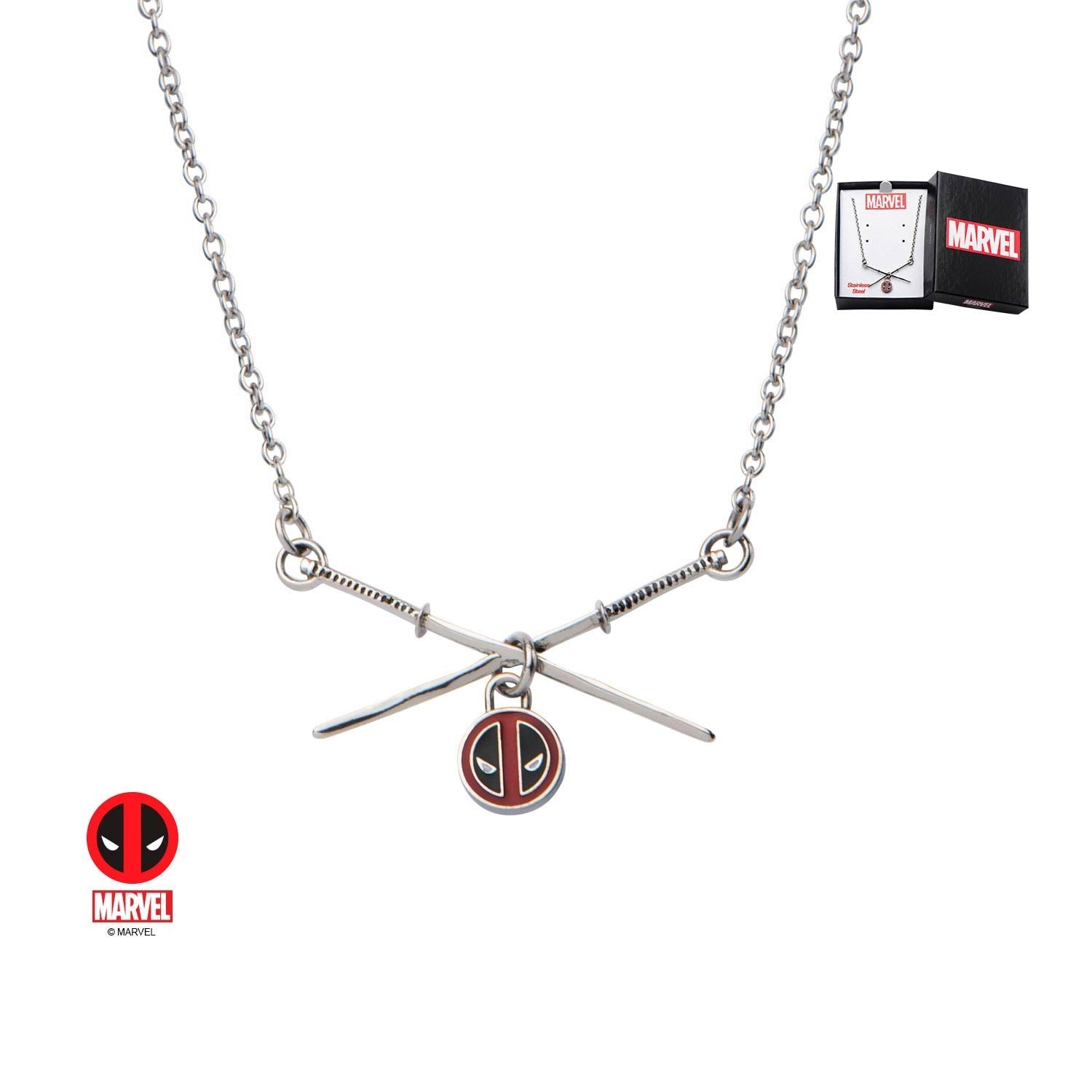 Marvel Deadpool Sword Logo Pendant Necklace [COMING SOON] - Jewelry Brands Shop