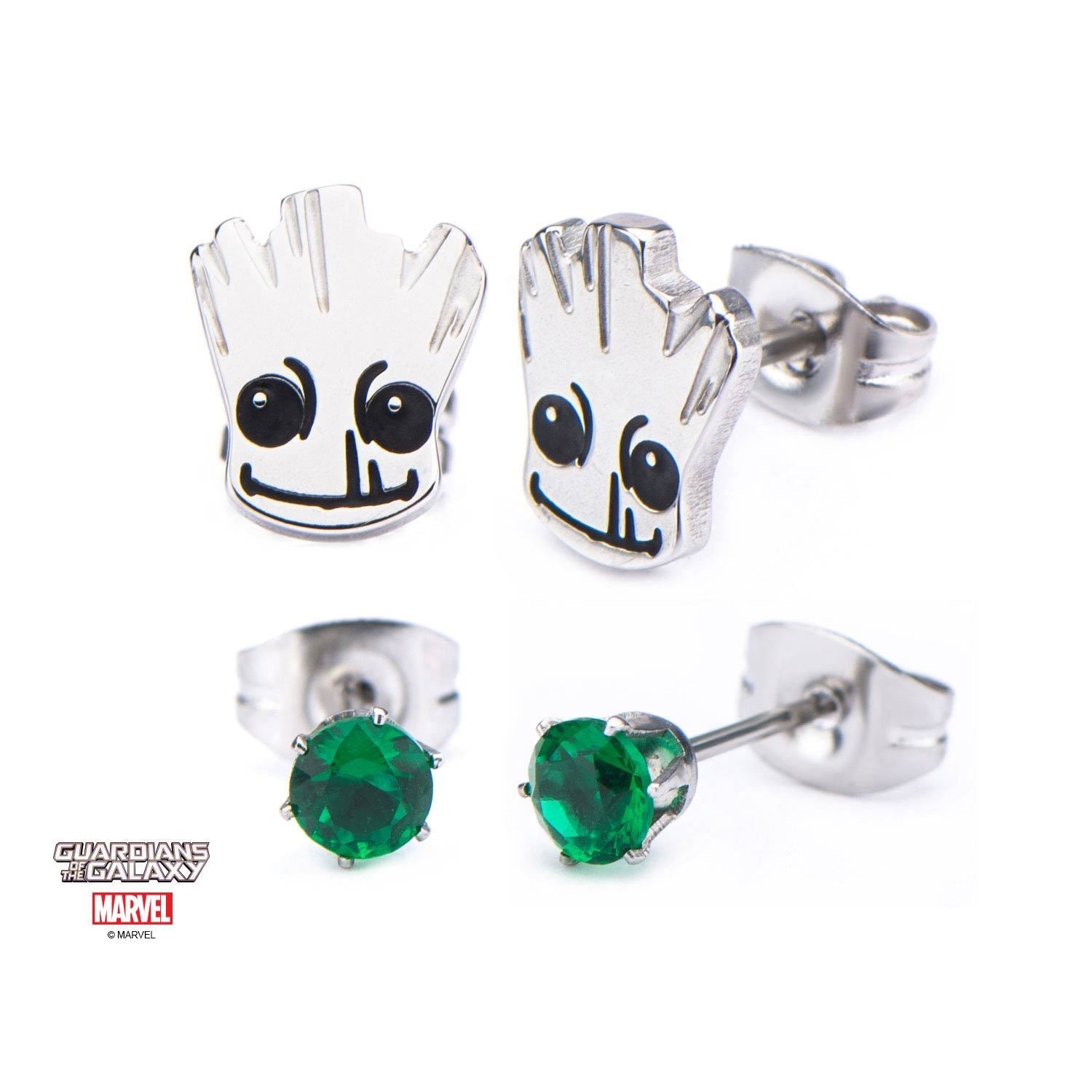 Marvel GOTG Groot Stud Earrings Set (2pcs) - Jewelry Brands Shop