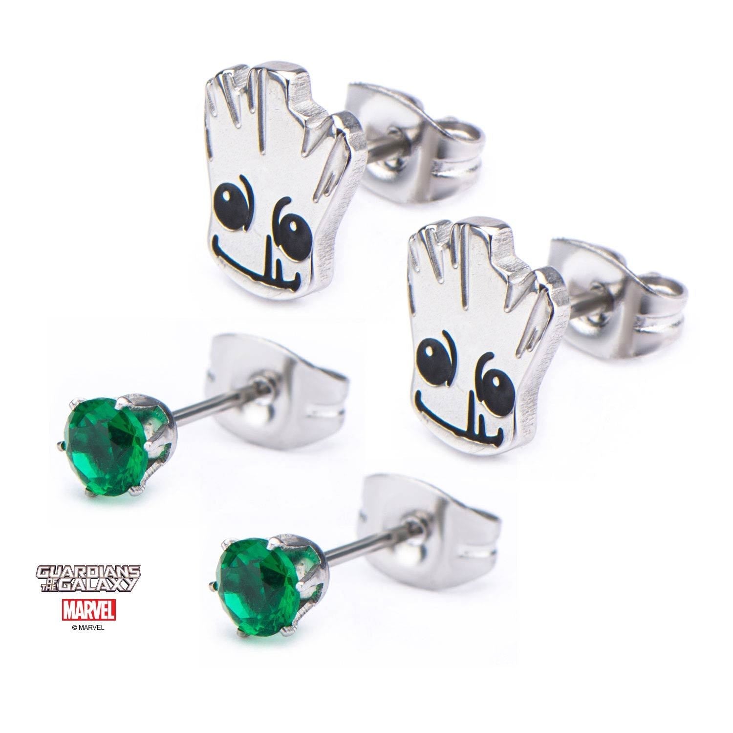 Marvel GOTG Groot Stud Earrings Set (2pcs) - Jewelry Brands Shop