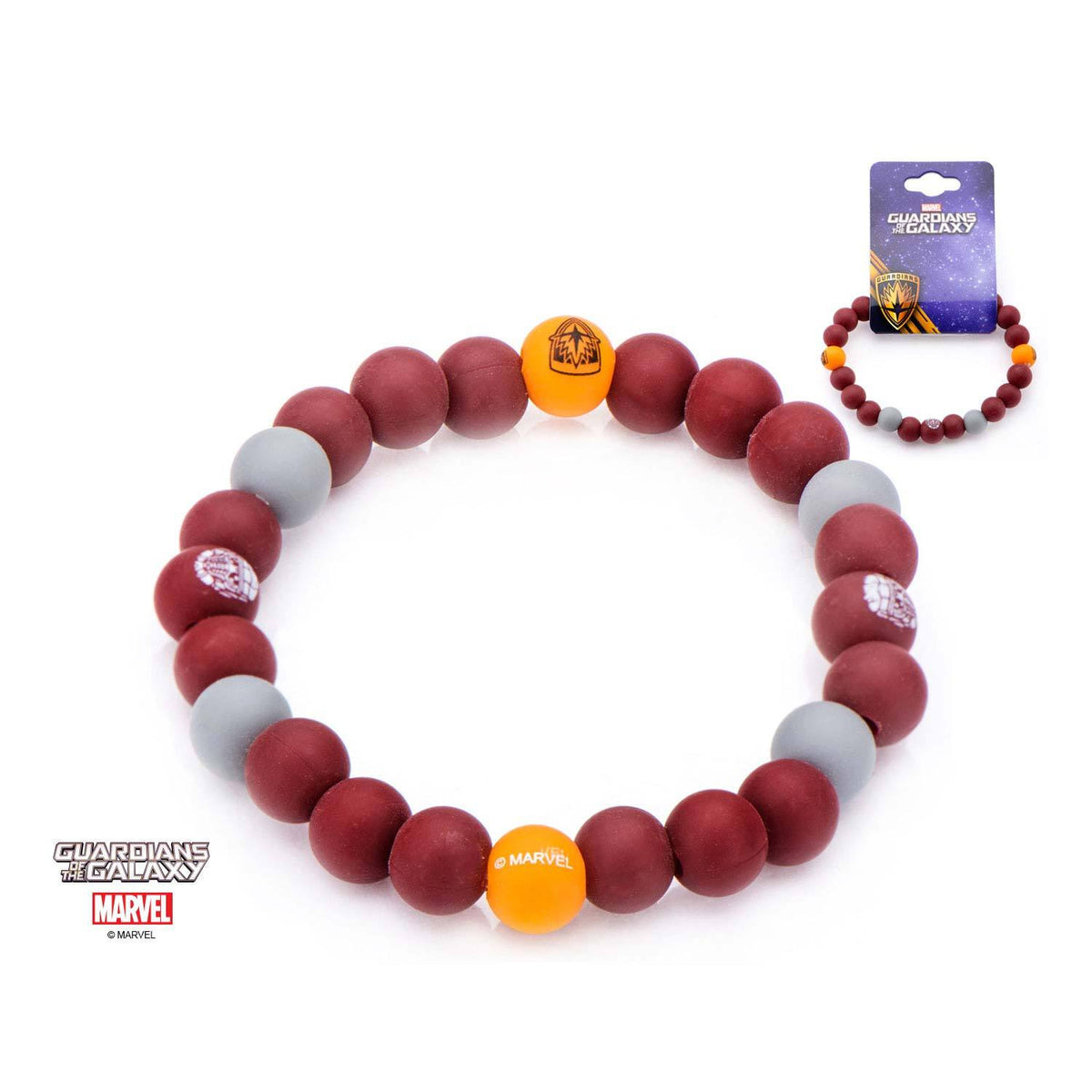 Marvel Guardians of the Galaxy Logo Silicone Beads Bracelet