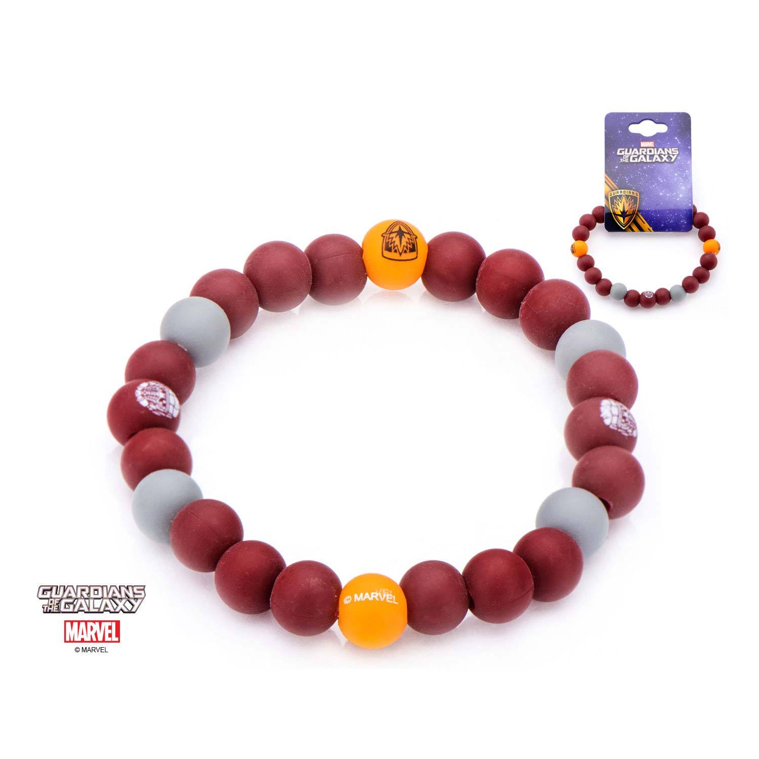 Marvel Guardian of the Galaxy Logo Silicone Beads Bracelet - Jewelry Brands Shop