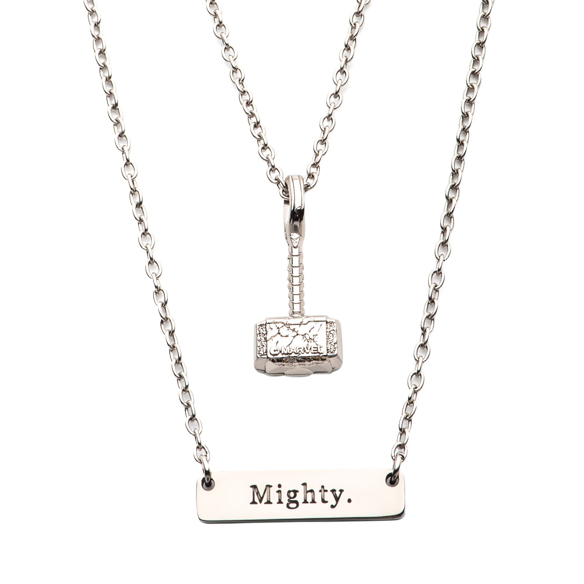 Marvel Hammer and Mighty Thor Tiered Necklace - Jewelry Brands Shop