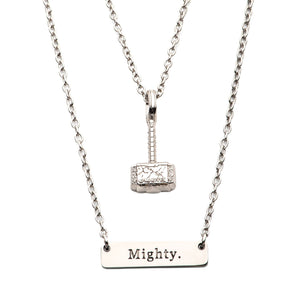 Marvel Hammer and Mighty Thor Tiered Necklace - Jewelry Brands Shop