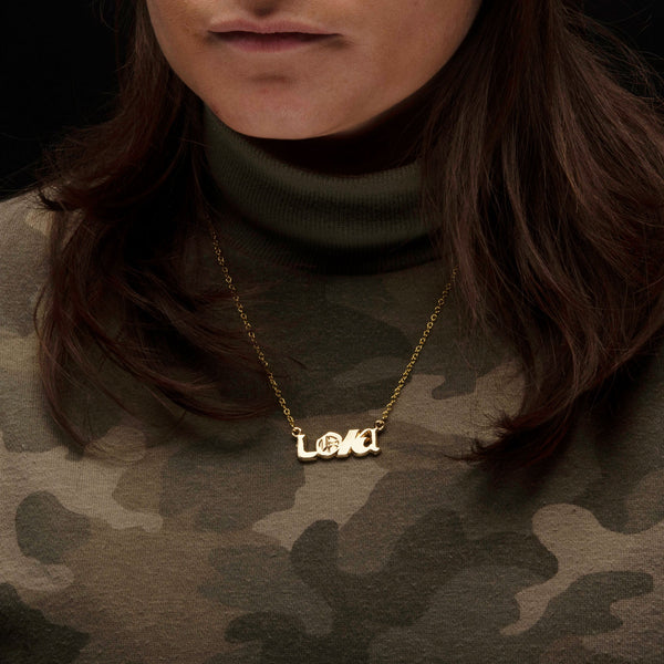 Marvel Loki Logo Gold Necklace