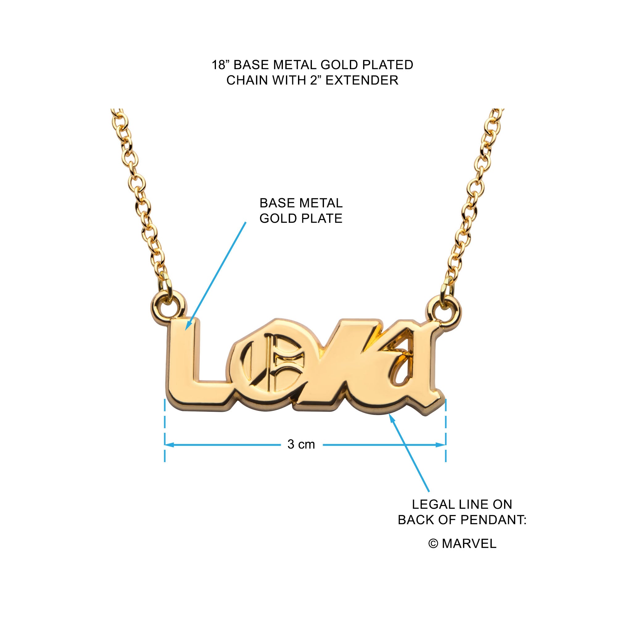 Marvel Loki Logo Gold Necklace - Jewelry Brands Shop