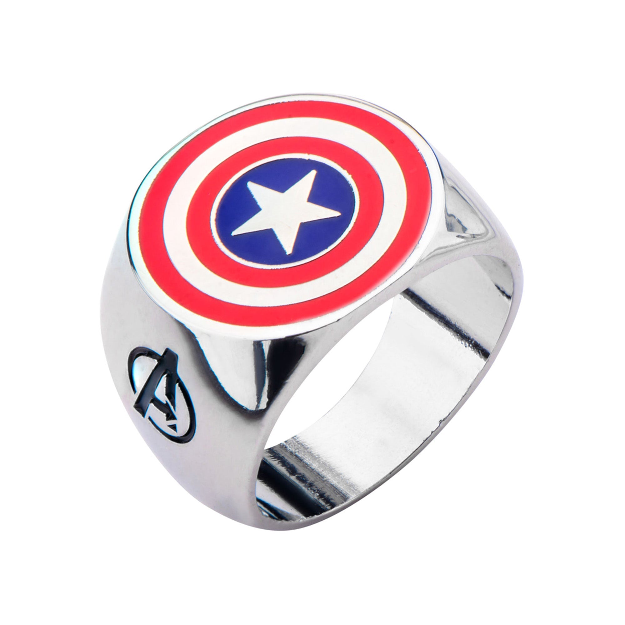 Marvel Multi Color Captain America Logo Ring - Jewelry Brands Shop