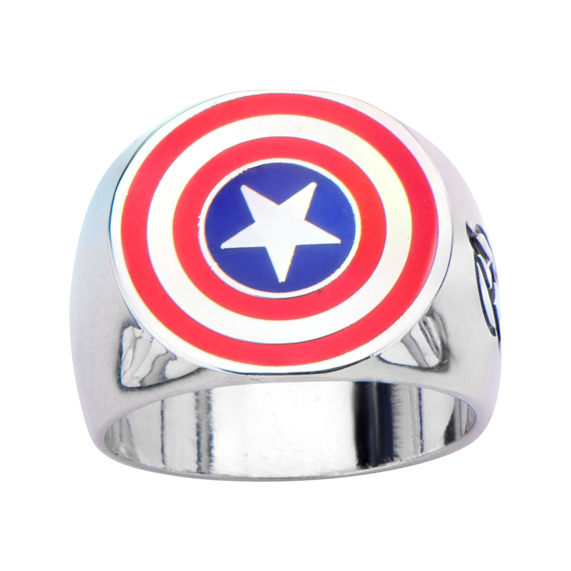 Marvel Multi Color Captain America Logo Ring - Jewelry Brands Shop