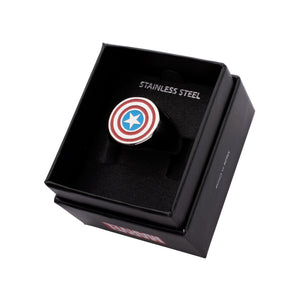 Marvel Multi Color Captain America Logo Ring - Jewelry Brands Shop