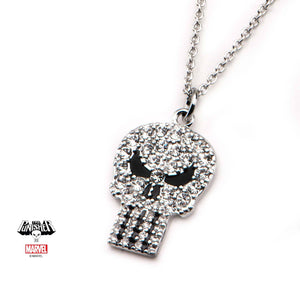 Marvel Punisher Skull Gem Pendant Necklace - Jewelry Brands Shop