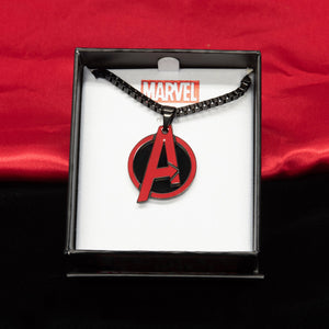 Marvel Red The Avengers "A" Logo Pendant Necklace - Jewelry Brands Shop