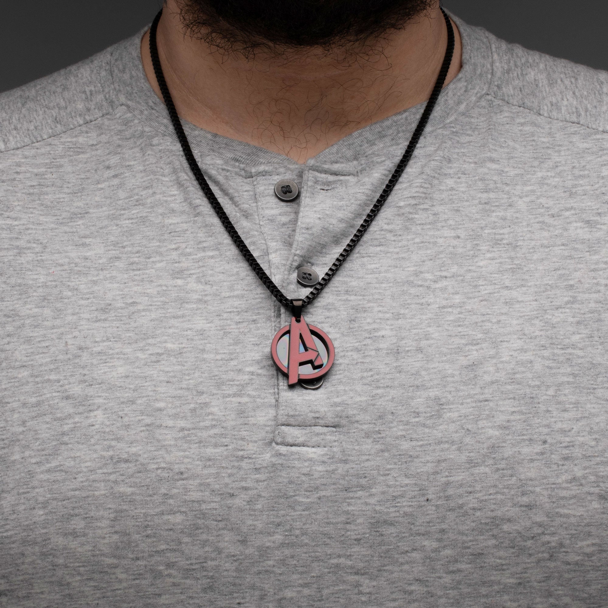 Marvel Red The Avengers "A" Logo Pendant Necklace - Jewelry Brands Shop