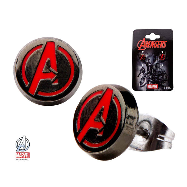 Marvel The Avengers Red Logo Stud Earrings