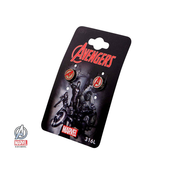 Marvel The Avengers Red Logo Stud Earrings