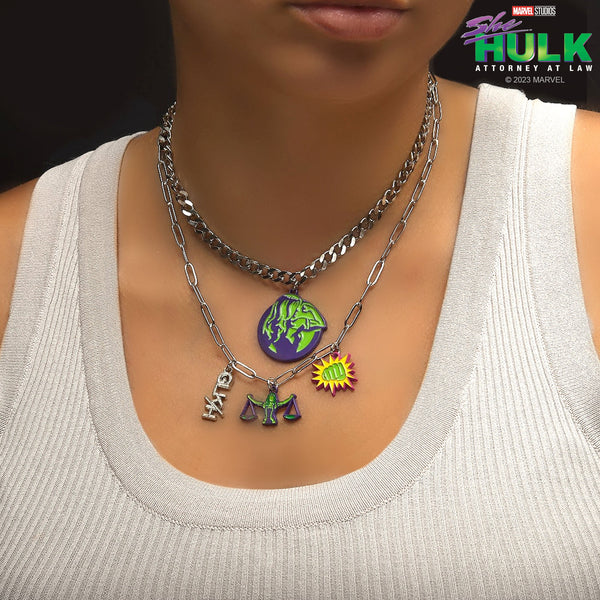 Marvel She-Hulk Charm Chain Set Necklace