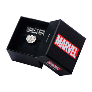 Marvel S.H.I.E.L.D Logo with CZ Petite Ring - Jewelry Brands Shop