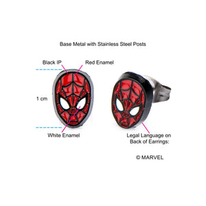 Marvel Spider - Man Face Stud Earrings - Jewelry Brands Shop