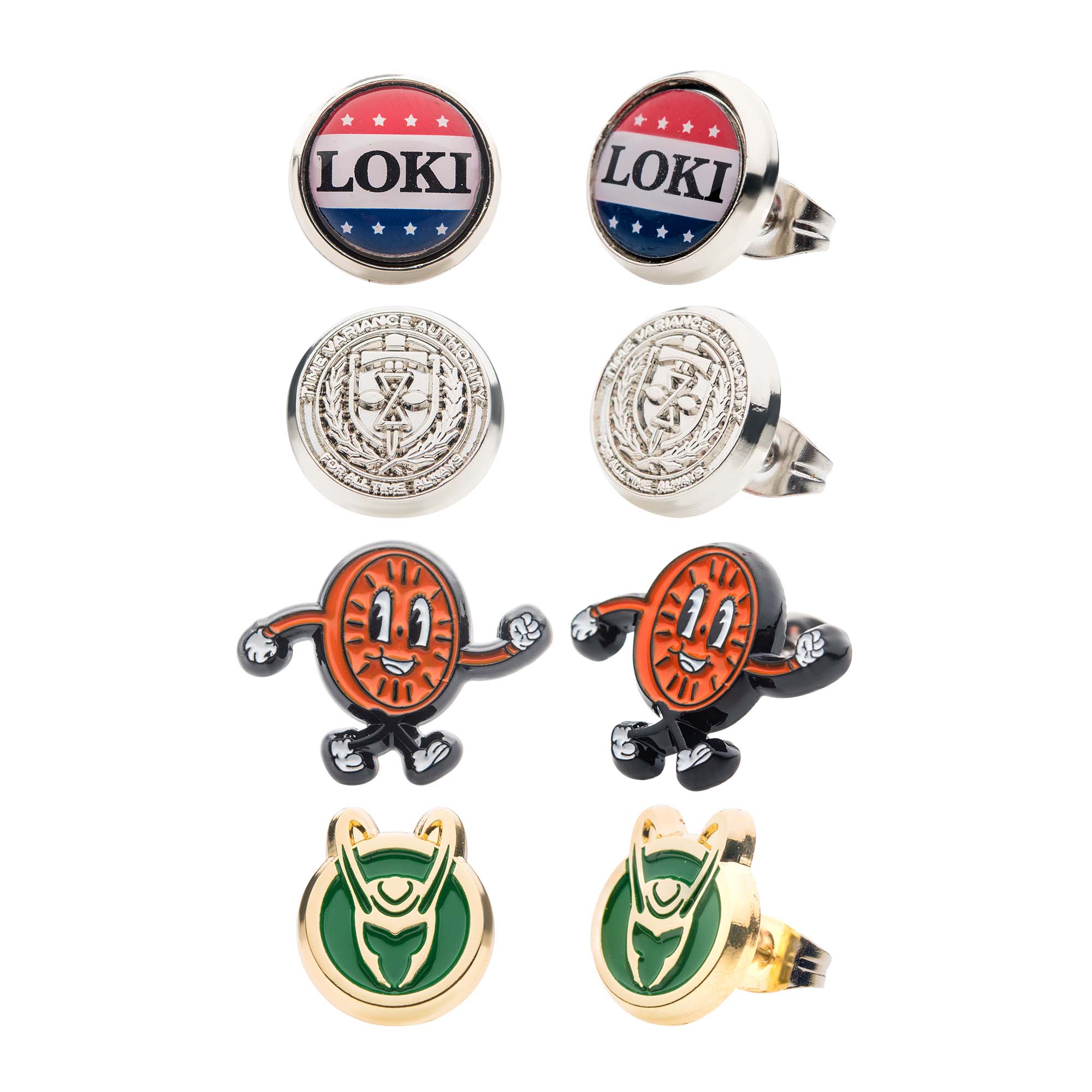 Marvel Studios' Loki Set of 4 Pairs of Stud Earrings - Jewelry Brands Shop