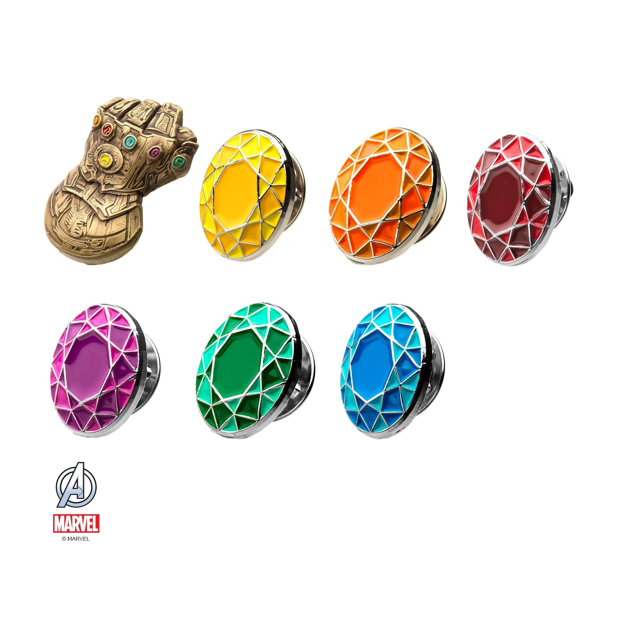 Marvel The Avenger Infinity Guantlet Enamel Lapel Pin Set [COMING SOON] - Jewelry Brands Shop