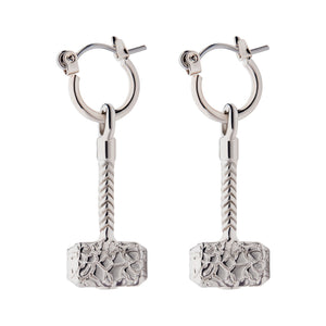 Marvel Thor Silver Plated Hammer Earrings - Jewelry Brands Shop