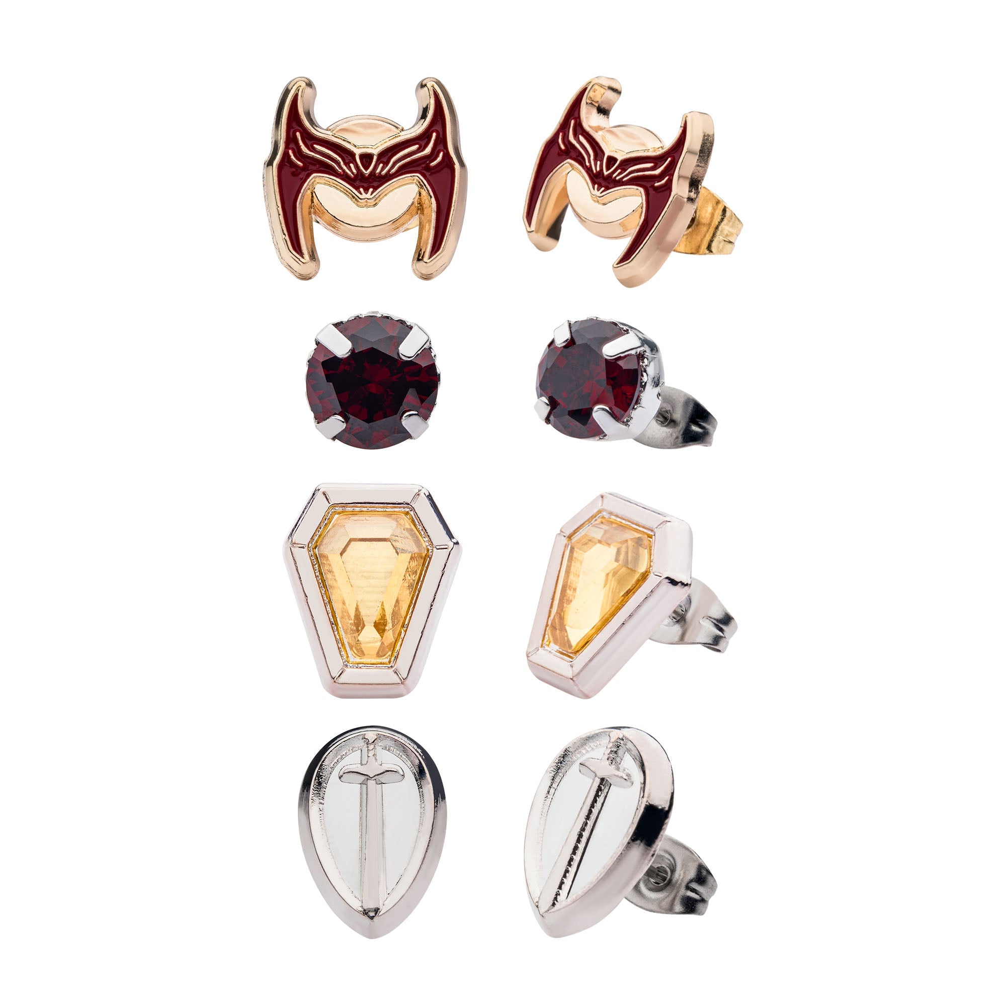 Marvel Wandavision Stud Earrings Set (4Pairs) - Jewelry Brands Shop