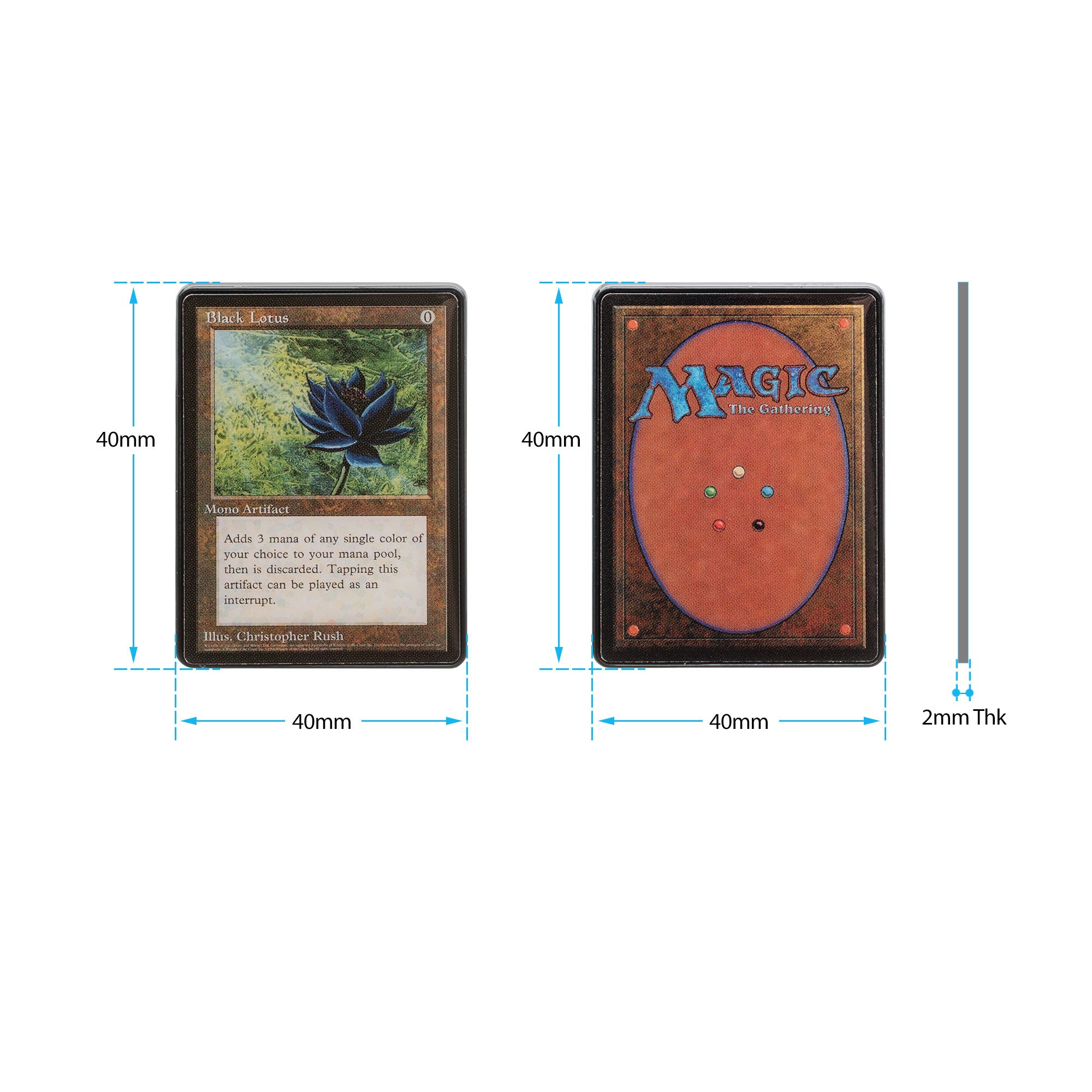 Magic The Gathering Black Lotus Card 2pcs Pin Set