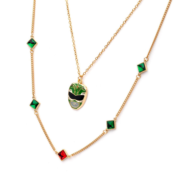 Mighty Morphin Power Rangers Green Gem Ranger Necklace Set