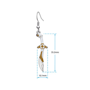 Mighty Morphin Power Rangers White Dragon Sword Drop Earrings - Jewelry Brands Shop