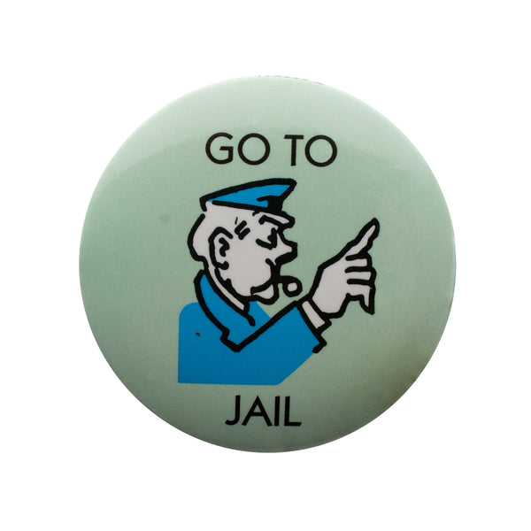 Hasbro Vintage 1984 Monopoly Go To Jail American Greetings Button Pin