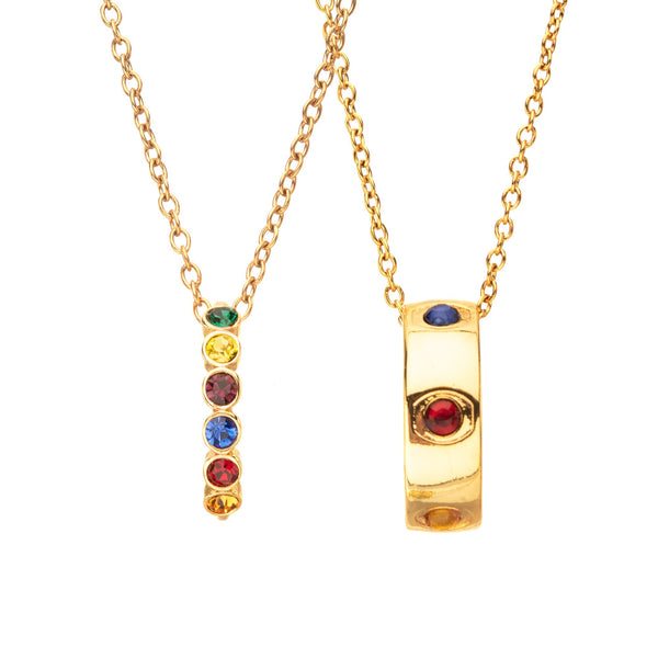 Marvel Infinity Stones on Chain Ring Set