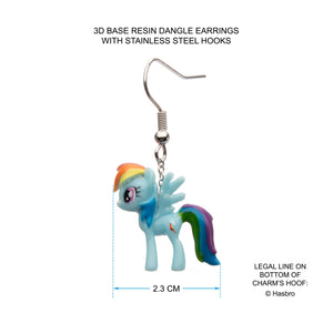 My Little Pony Rainbow Dash 3D Earrings - Jewelry Brands Shop