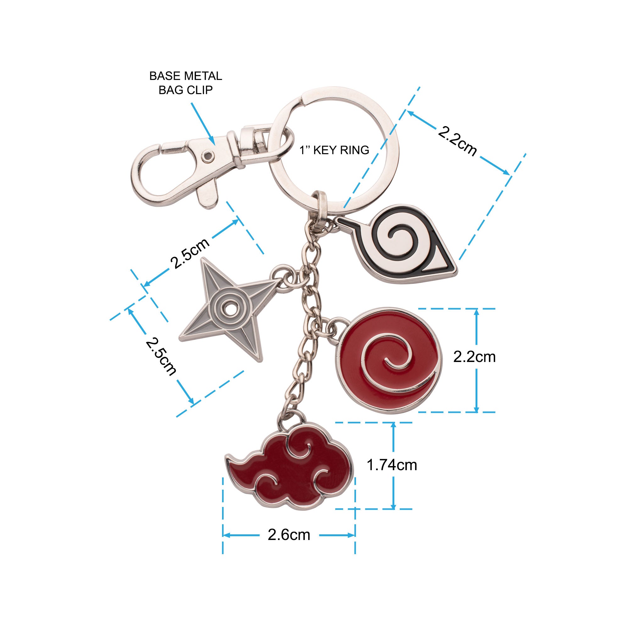 Naruto Cloud Multi Charm Keychain - Jewelry Brands Shop