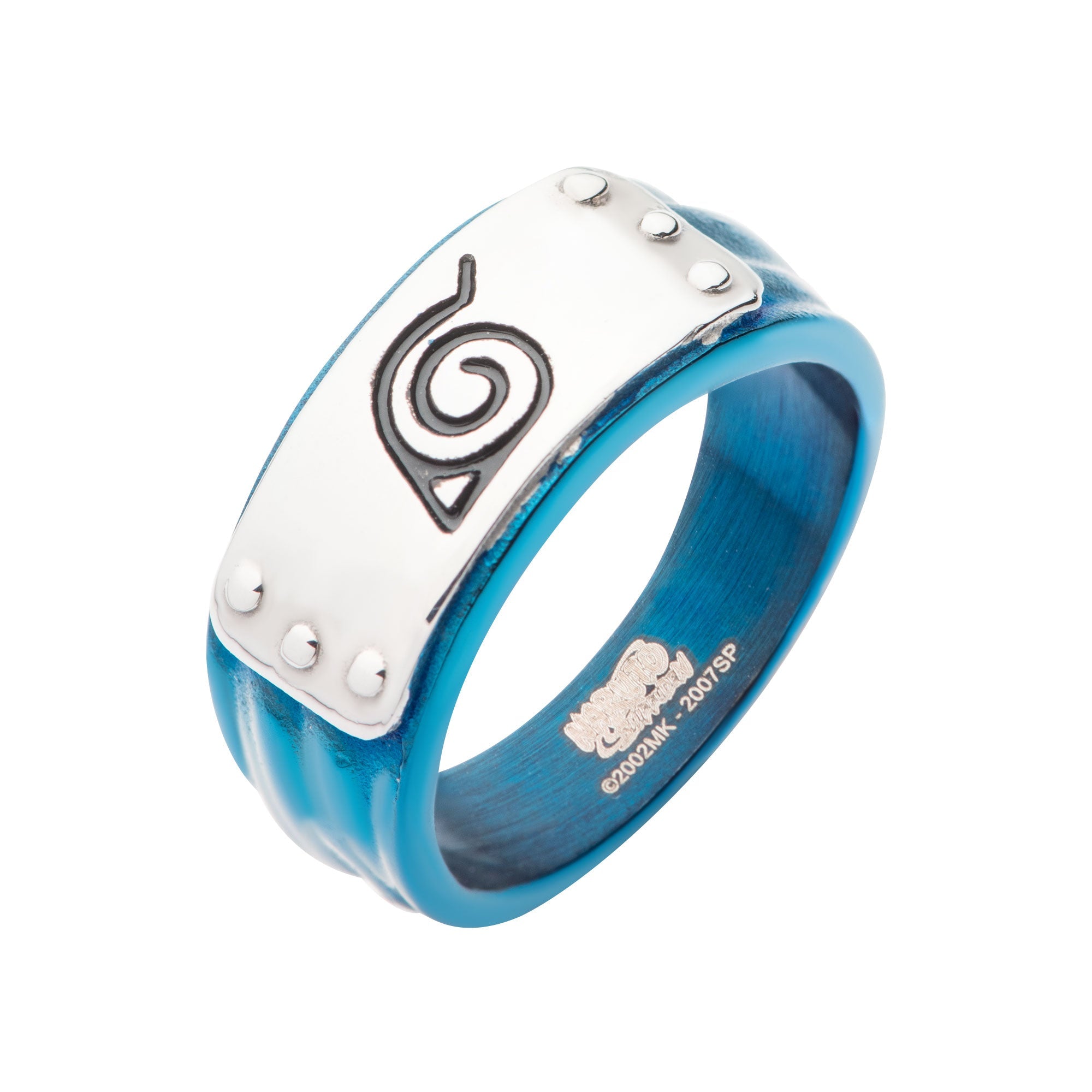 Naruto Hidden Leaf Village Blue Headband Ring - Jewelry Brands Shop