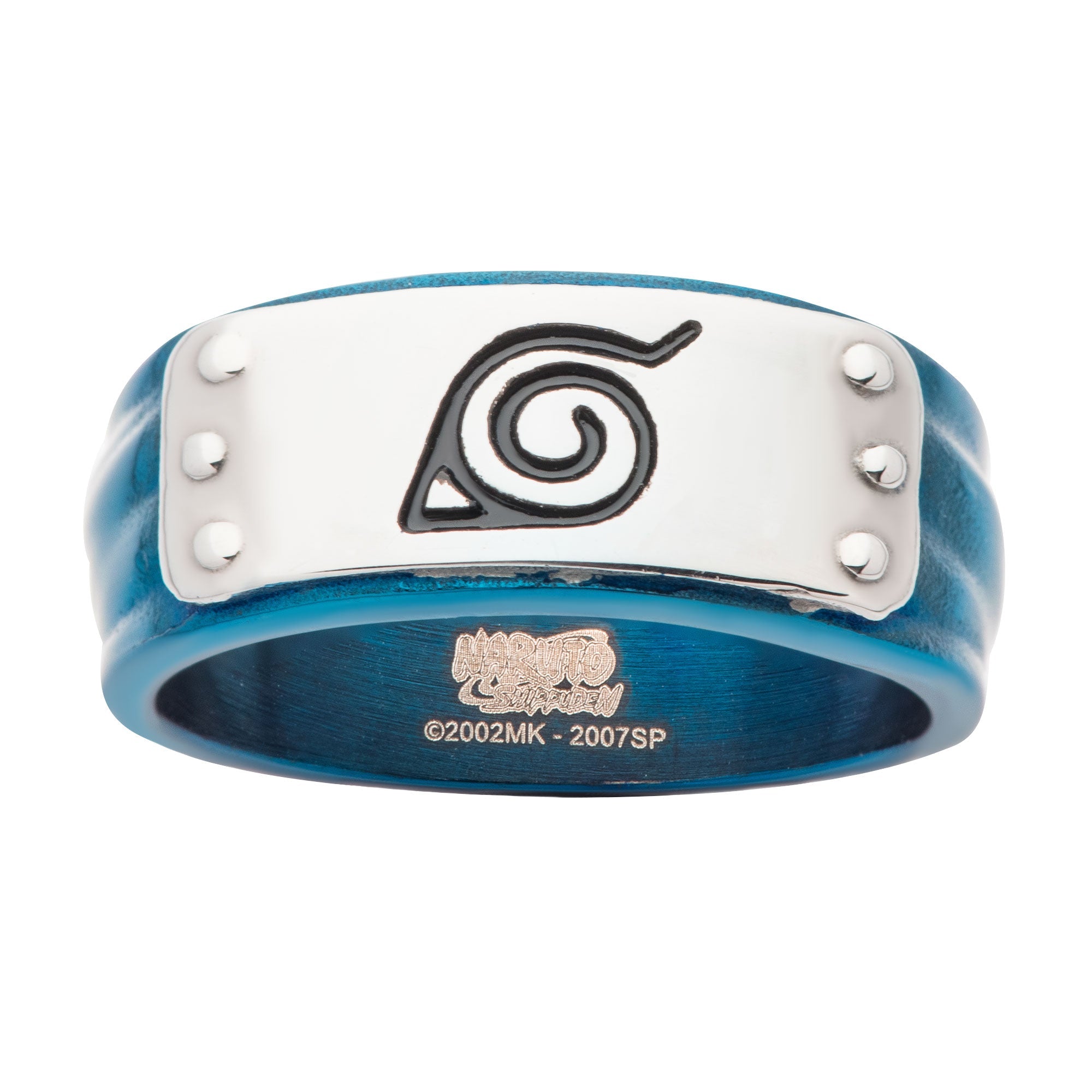 Naruto Hidden Leaf Village Blue Headband Ring - Jewelry Brands Shop