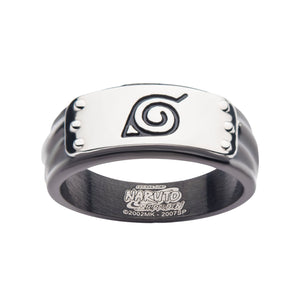 Naruto Hidden Leaf Village Headband Ring - Jewelry Brands Shop