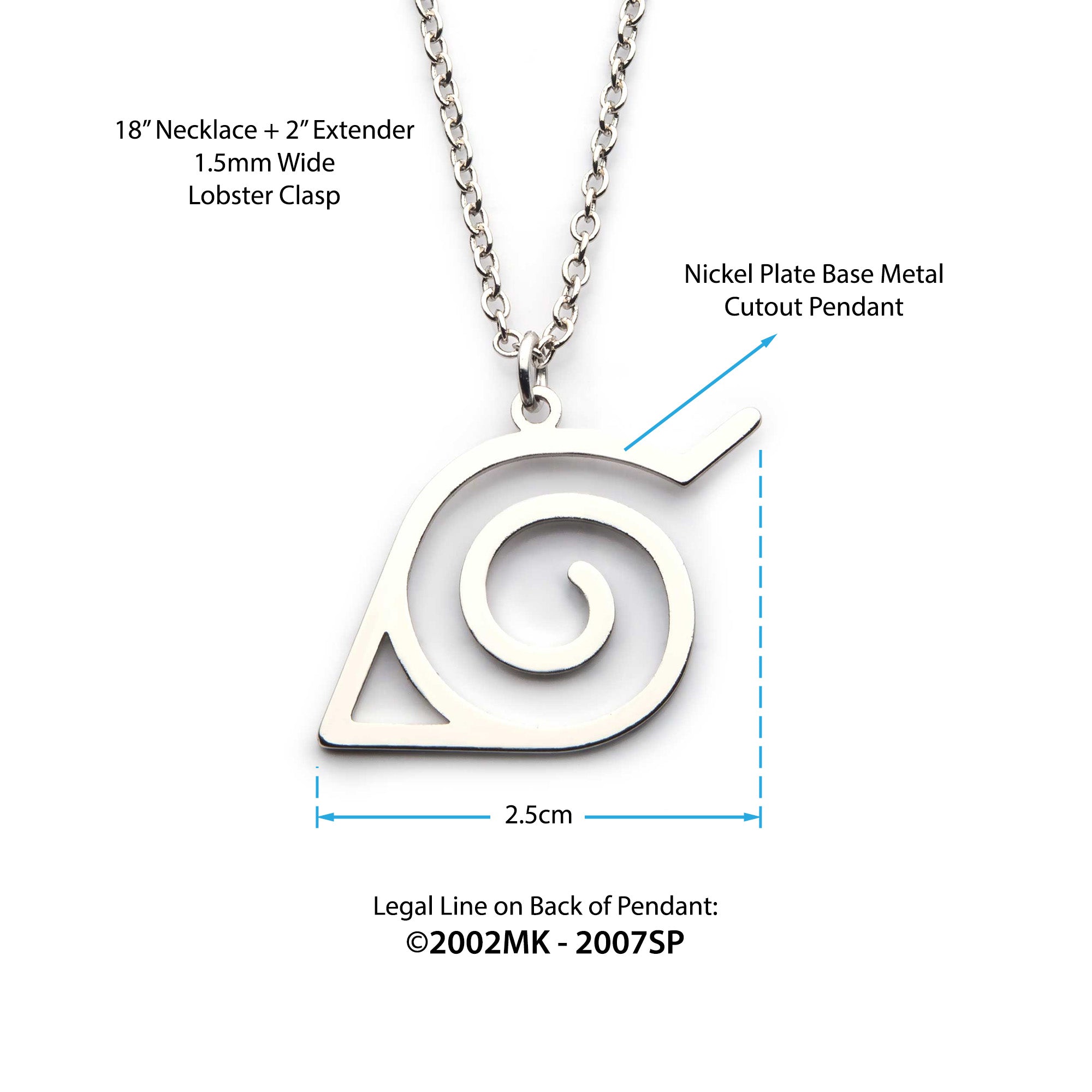 Naruto Shippuden Hidden Leaf Village Logo Pendant Necklace [COMING SOON] - Jewelry Brands Shop