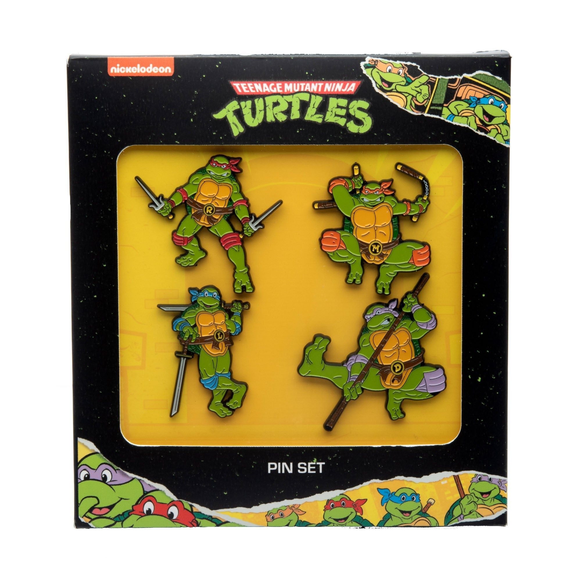 Nickelodeoan Teenage Mutant 4 - pc Large Enamel Ninja Turtles Pin Set [COMING SOON] - Jewelry Brands Shop