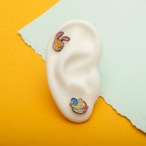 Nickelodeon Ren & Stimpy Stud Earrings Set