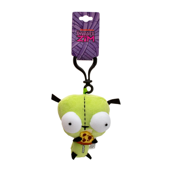 Invader Zim GIR Plush Keychain Green Robot Character with Pizza