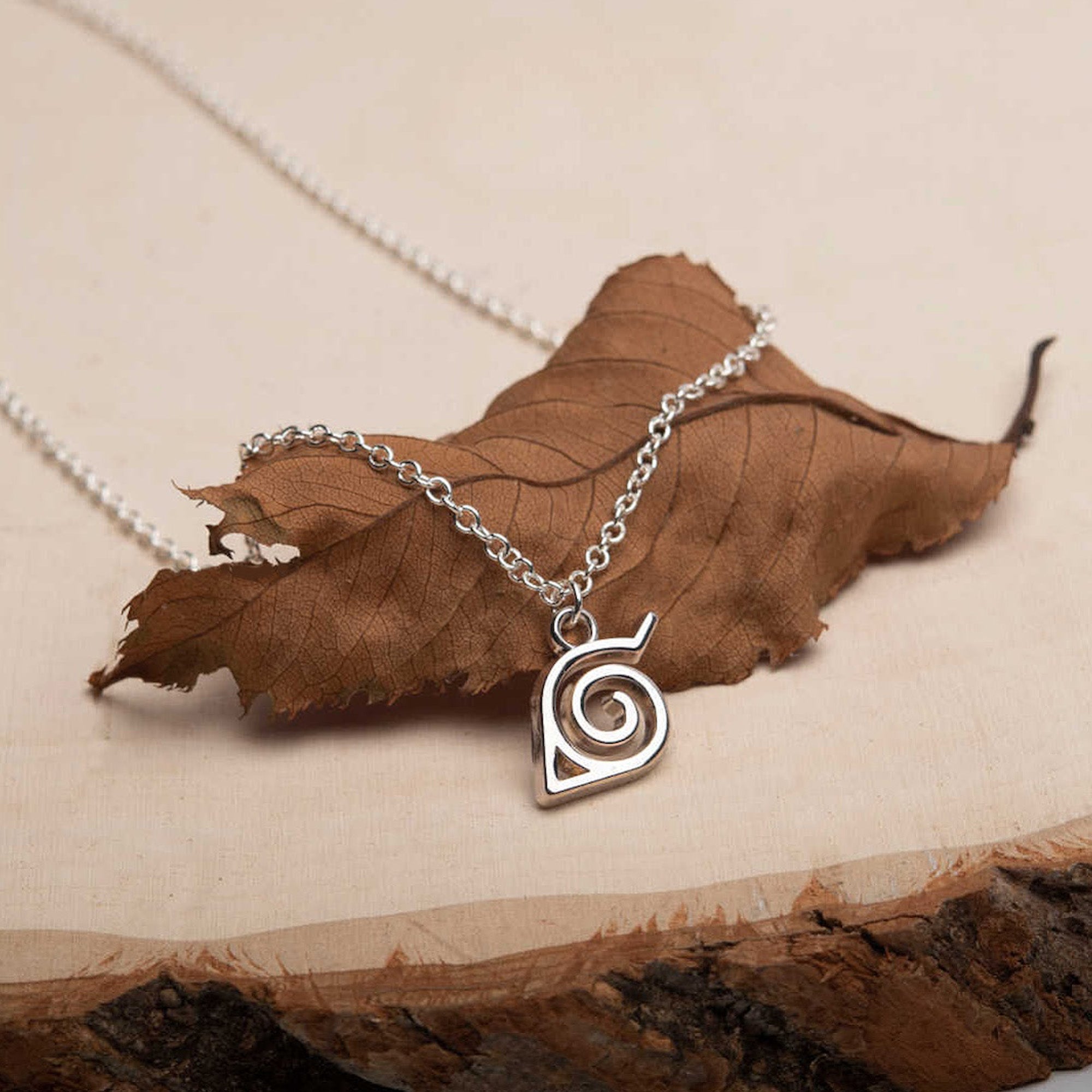 Naruto Leaf Necklace & Earring Set