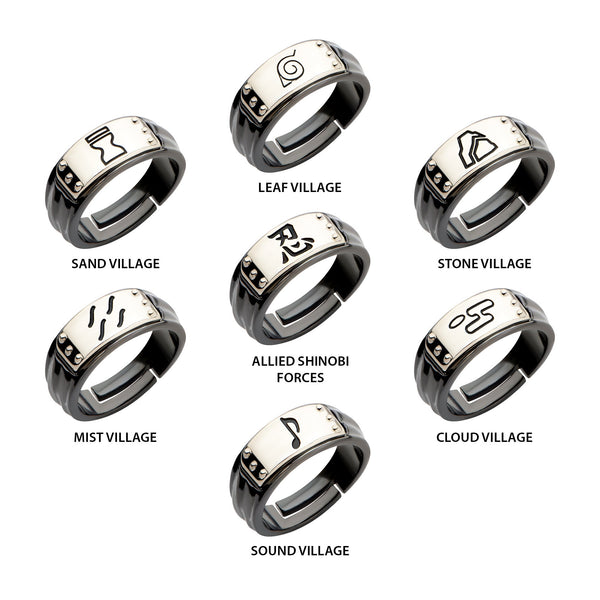 Naruto Shinobi Headband Ring Set